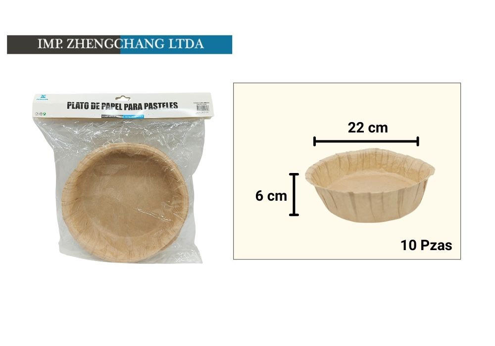 Papel mantequilla para queque 22cm (x12)