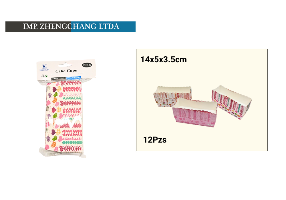 Cápsulas rectangulares de papel 14cm (x12)