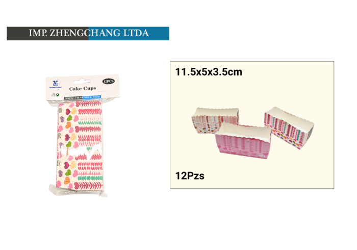 Cápsulas rectangulares de papel 11.5cm (x12)
