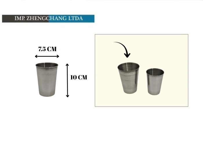 Vaso acero Inox (x12)