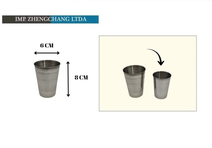 Vaso acero Inox (x12)