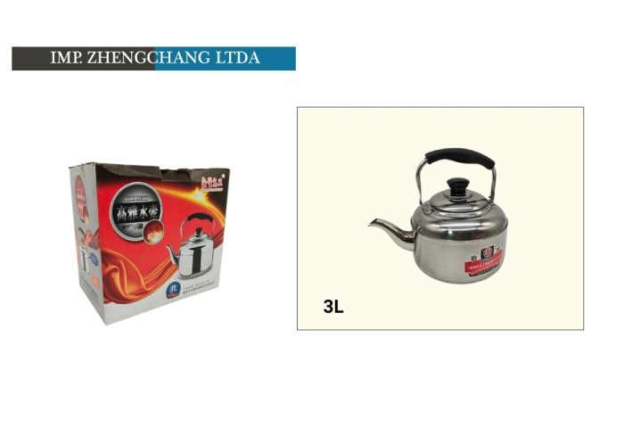 Tetera acero inox. 3L (x6)