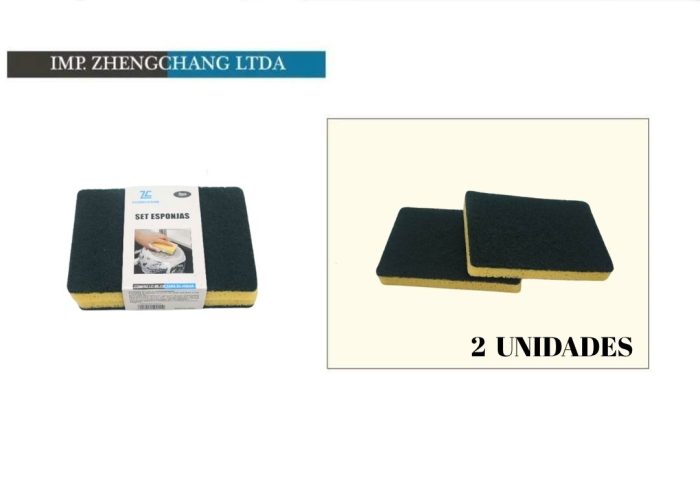 Esponja abrasiva 2 pzas (x16)