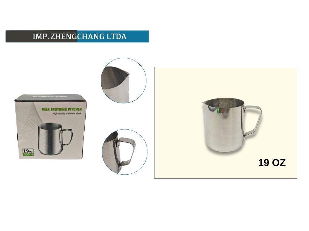 Jarra lechero acero inox. Espumador 19onz (x5)