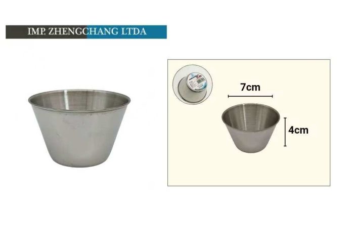 Mini bowl acero inox 7x4cm (x12)