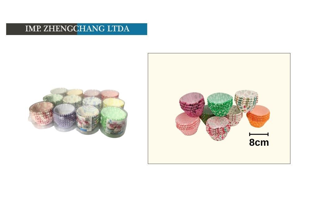 Cápsulas de papel para cupcakes 8cm (x12)