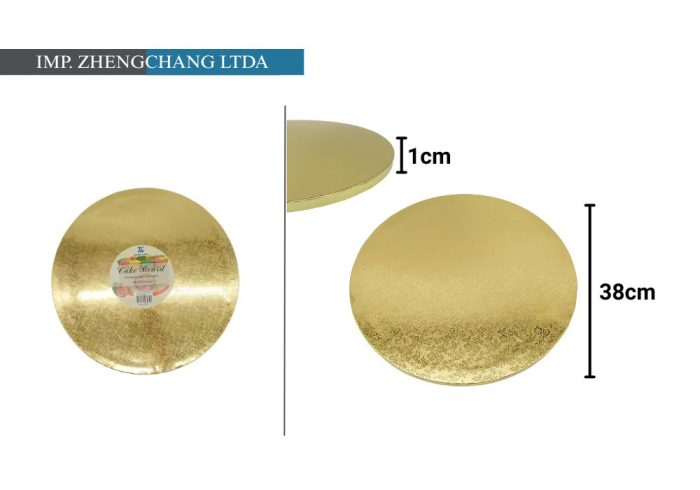 Bandeja de torta plumavit redonda 38cmx1cm (x10)