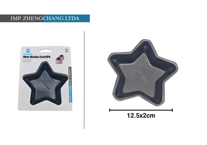 Molde estrella pequeño 12.5x2cm (x12)
