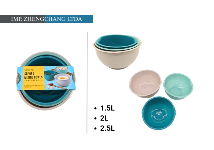 Set de Bowl plasticos 3piezas (x12)