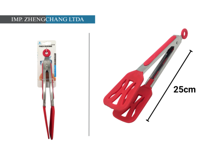 Pinza de silicona roja 25cm (x12)