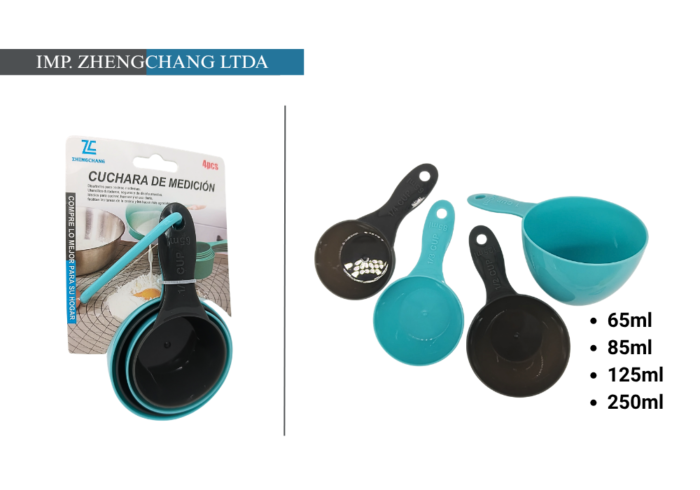 Juego de cucharas medidoras 4pzs (x12)