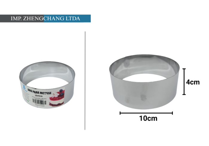 Molde/cortador mousse redondo 10x4cm (x12)