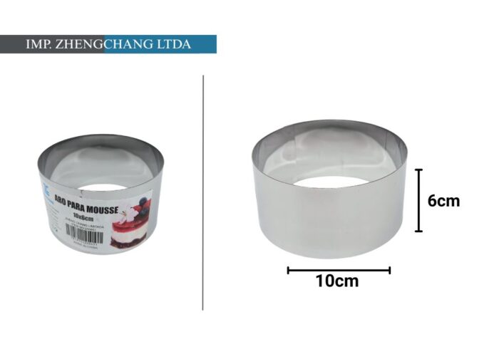 Molde/cortador mousse redondo10x6cm (x12)