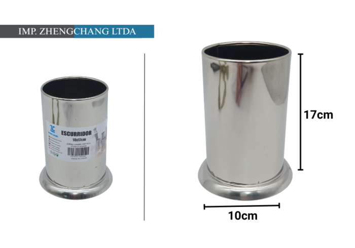 Escurridor cilindro liso acero inox (x12)