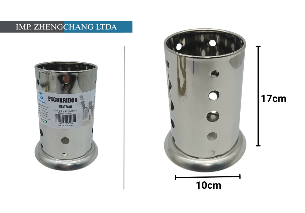 Escurridor cilindro acero inox (x12)