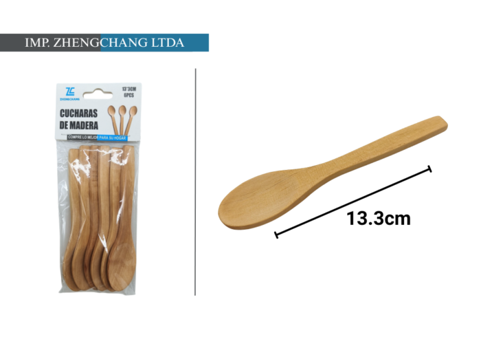 Cucharas bambú ovalada 13.3cm (x12)