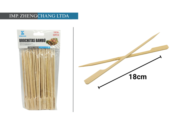 Pinchos/brochetas bambú 18cm (x12)