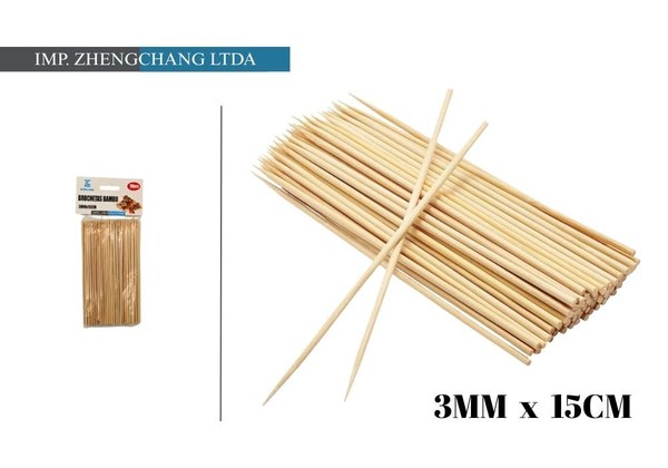 Pinchos/brochetas bambú 15cm (x12)