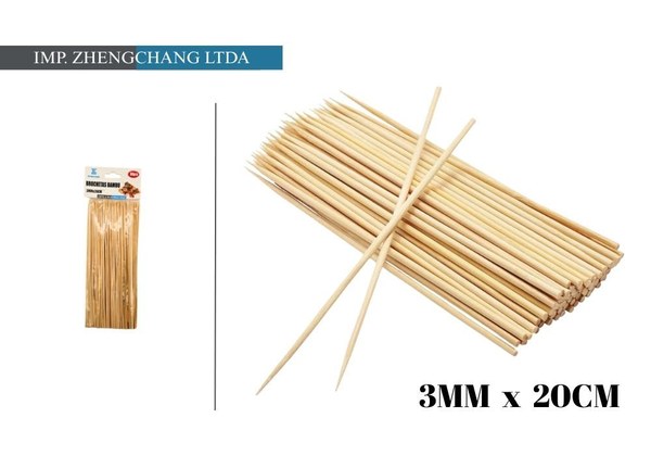Pinchos/brochetas bambú 20cm (x12)