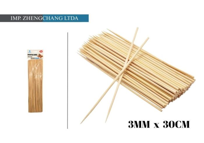 Pinchos/brochetas bambú 30cm (x12)