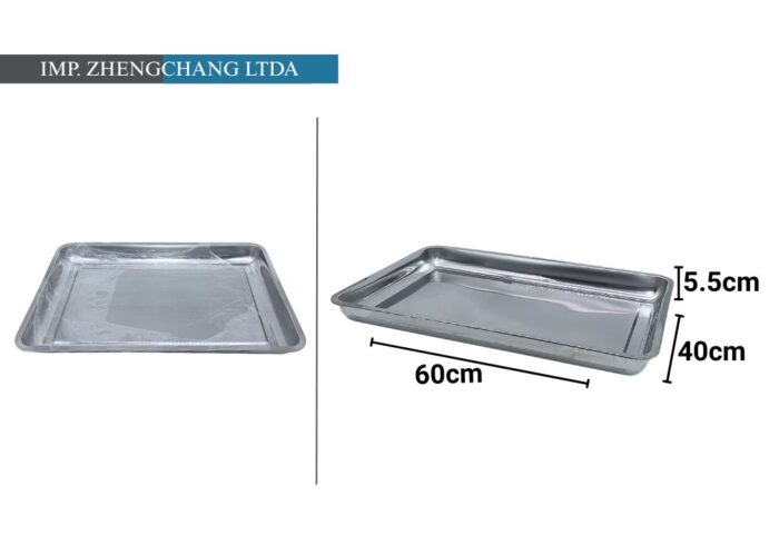 Bandeja inox 60-40-5.5cm (x10)