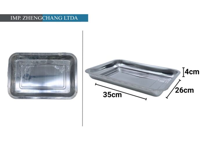 Bandeja inox 35-26-4cm (x10)